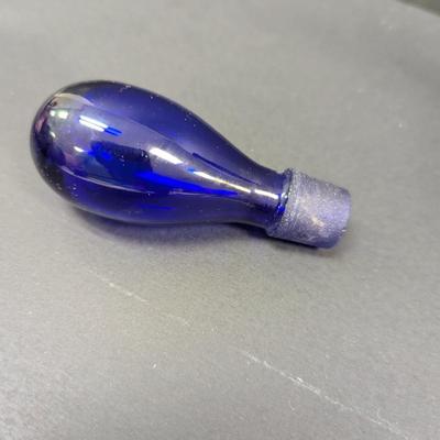 Sale Photo Thumbnail #77: Cobalt Blue Glass Decanter