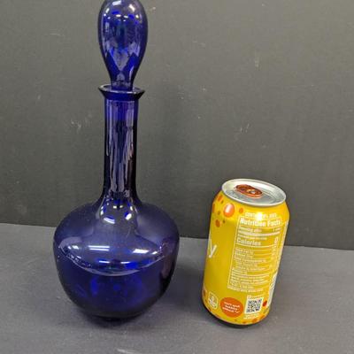 Sale Photo Thumbnail #79: Cobalt Blue Glass Decanter
