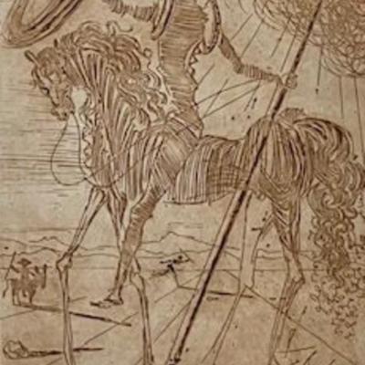 Salvador Dali "Don Quixote" Original Restrike Etching Platesigned