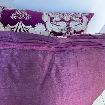 2 Pier 1 Purple and Silver Accent Pillows
