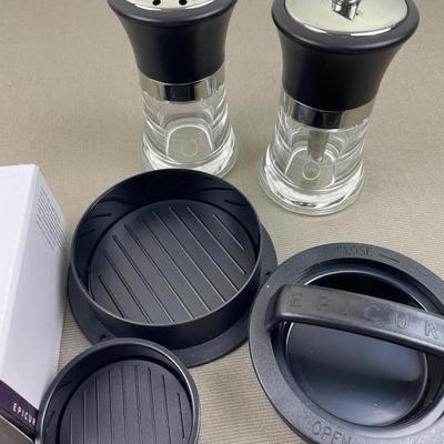 New Epicure 3-in-1 Burger Press and more