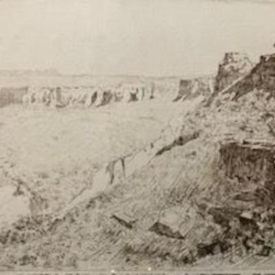 Etching By Edward Borein "Wild Horse Hunters"