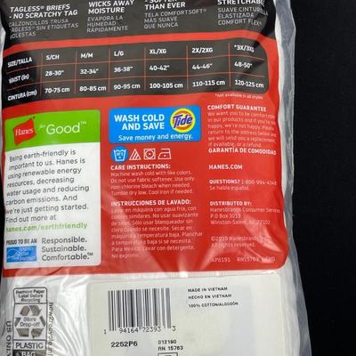 Men’s Hane’s Briefs Size XL 2 Packs of 6