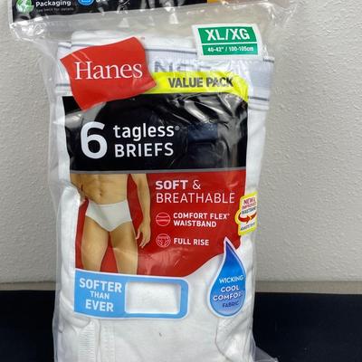 Men’s Hanes XL Briefs 6 Pair