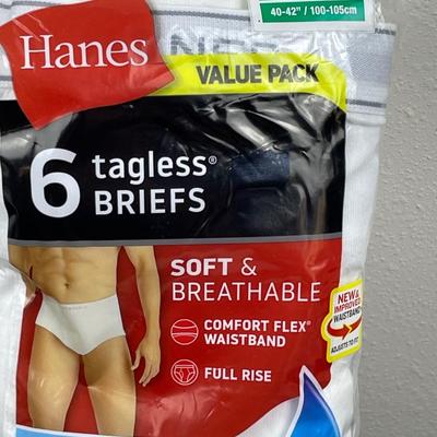 Men’s Hanes XL Briefs 6 Pair