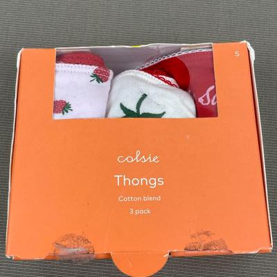 3 Pair New Women’s Thong Panties Small