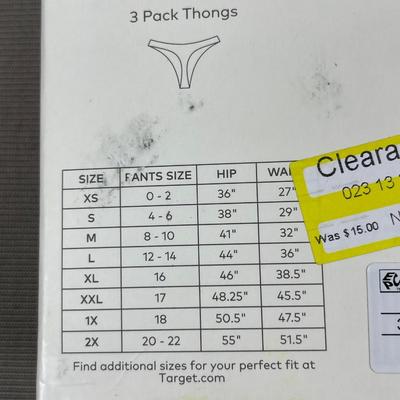 3 Pair New Women’s Thong Panties Small