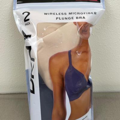 2 New DKNY Wireless Plunge Bras XL