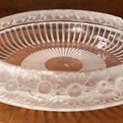 Vintage Lalique Marguerites Crystal Bowl