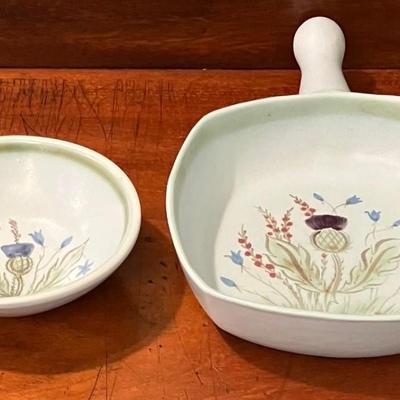 Vintage Buchan Stoneware Pottery Thistleware Scotland