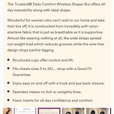 New Shapermint Daily comfort Bra Black XL
