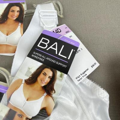 2 New Bali Wirefree Bras Size 44D