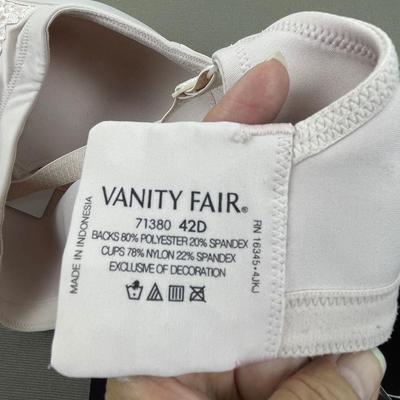 2 Vanity Fair Wirefree Bras 42D