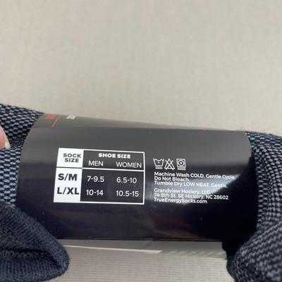 True Energy Black Lo-cut Socks 6 Pairs L/XL
