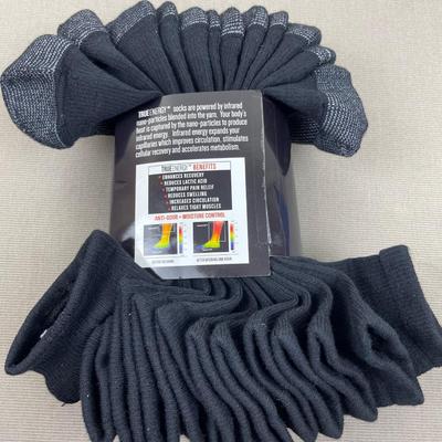 True Energy Black Lo-cut Socks 6 Pairs L/XL