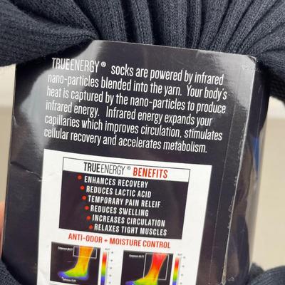 True Energy Black Lo-cut Socks 6 Pairs L/XL