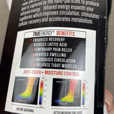 True Energy 3 Pair Black Crew Socks S/M