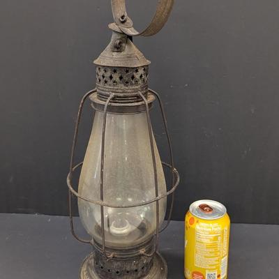Sale Photo Thumbnail #2450: Vintage Rail Road Caged Lantern
