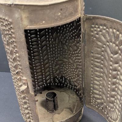 Sale Photo Thumbnail #2456: Antique Punched Tin Lantern