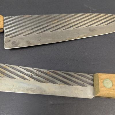 Sale Photo Thumbnail #2576: Vintage Case XX Fine Hammer Forged Style Chef Knives