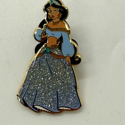 Disney Princess Jasmine Sparkle Glitter Gown Character Pin