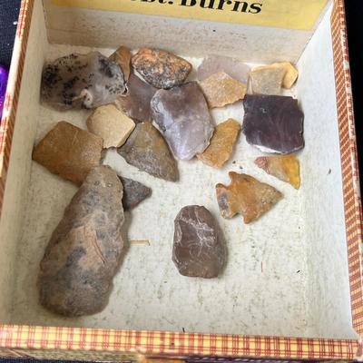 Lot 205 Cigar box of goodies