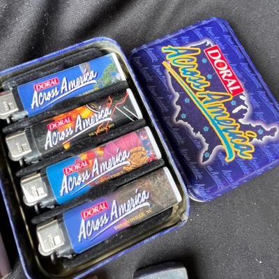 Lot 212 Cigar box of smoking items
