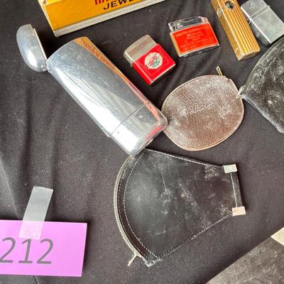 Lot 212 Cigar box of smoking items