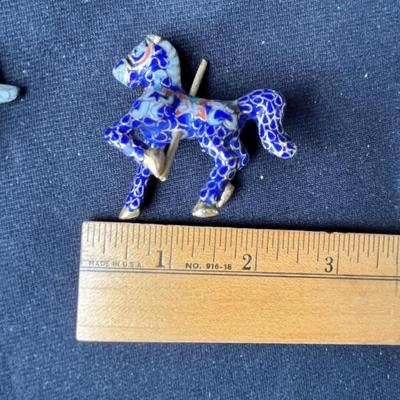 Lot 213 Chinese card case & cloissone horses