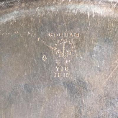 Sale Photo Thumbnail #3042: Gorham EP Y16 18 In Platter & WM Rogers & Son 1942 Platter