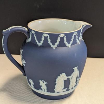 Sale Photo Thumbnail #444: Wedgwood Dark Blue Jasperware Pitcher
