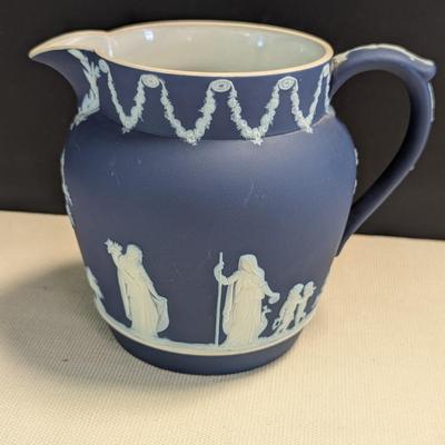 Sale Photo Thumbnail #442: Wedgwood Dark Blue Jasperware Pitcher