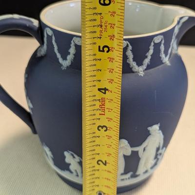 Sale Photo Thumbnail #449: Wedgwood Dark Blue Jasperware Pitcher