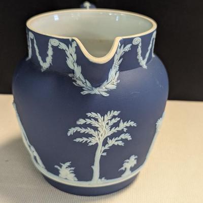 Sale Photo Thumbnail #443: Wedgwood Dark Blue Jasperware Pitcher