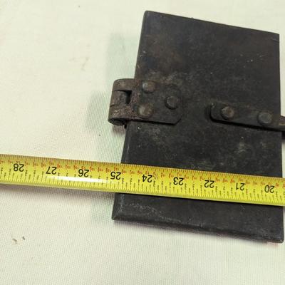 Sale Photo Thumbnail #124: Antique 1800's Cast Iron Fireplace Waffle Maker Flower Design