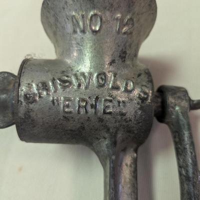 Sale Photo Thumbnail #127: Vintage Griswold's Erie No. 12 Cast Iron Meat Grinder