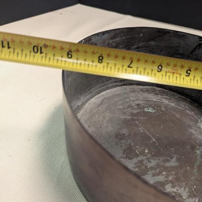 Sale Photo Thumbnail #1809: Vintage 1800's Hand-wrought Copper Pan With Riveted Handle