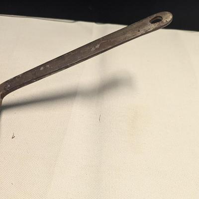 Sale Photo Thumbnail #1864: Hand-wrought Copper Pan With Riveted Handle