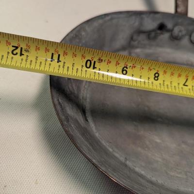 Sale Photo Thumbnail #1867: Hand-wrought Copper Pan With Riveted Handle