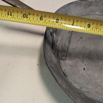 Sale Photo Thumbnail #1868: Hand-wrought Copper Pan With Riveted Handle