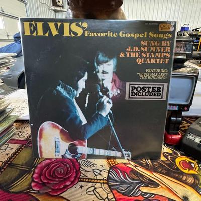 Sale Photo Thumbnail #151: "Elvis' Favorite Gospel Songs" sung by J.D. Sumner & The Stamps Quartet. 
Here's some information about this album:
Artists: The album features gospel songs favored by Elvis Presley, performed by the renowned J.D. Sumner & The Stamps Quartet. J.D. Sumner 