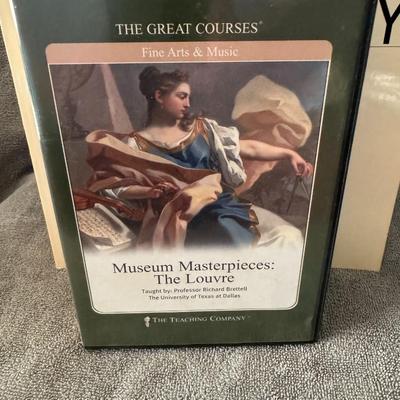 Sale Photo Thumbnail #307: "Museum Masterpieces: The Louvre," a DVD course from "The Great Courses" series focusing on Fine Arts & Music. 
Key Information about the Product:
Title: Museum Masterpieces: The Louvre.
Series: The Great Courses, under the Fine Arts & Music category.
Lec
