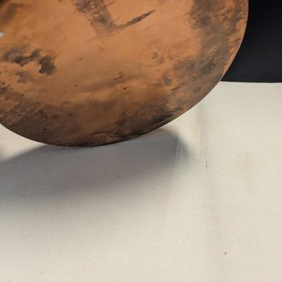 Sale Photo Thumbnail #1882: Hand-wrought Copper Pan With Riveted Handle