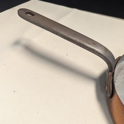 Sale Photo Thumbnail #1881: Hand-wrought Copper Pan With Riveted Handle