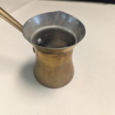 Sale Photo Thumbnail #1888: Vintage Brass Melting Pot