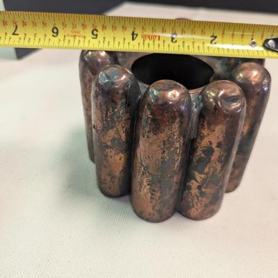 Sale Photo Thumbnail #1918: Hammered Antique Victorian Copper Pudding Jelly Baking Mold