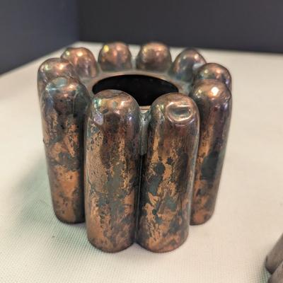 Sale Photo Thumbnail #1914: Hammered Antique Victorian Copper Pudding Jelly Baking Mold