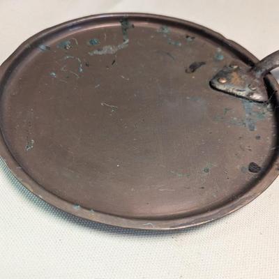 Sale Photo Thumbnail #1942: Hand-wrought Copper Pans With Riveted Handle - Evans Birmingham Skillet