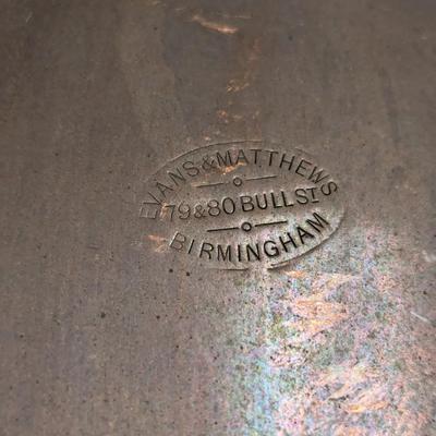 Sale Photo Thumbnail #1944: Hand-wrought Copper Pans With Riveted Handle - Evans Birmingham Skillet