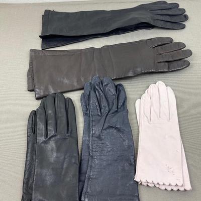5 Pair Vintage Leather Gloves